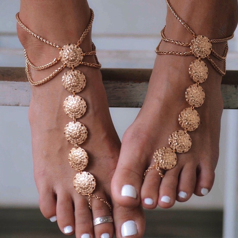 Two Sexy Tassel Charm Anklets
